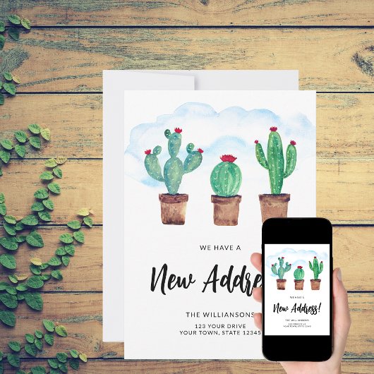 Carte de Faire-part de déplacement de nouvelle adr