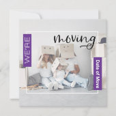 Carte de Faire-part de déplacement de photo person (Devant)