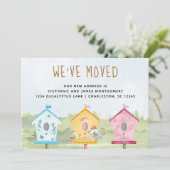 Carte de Faire-part de déplacement des maisons d'o (Debout devant)