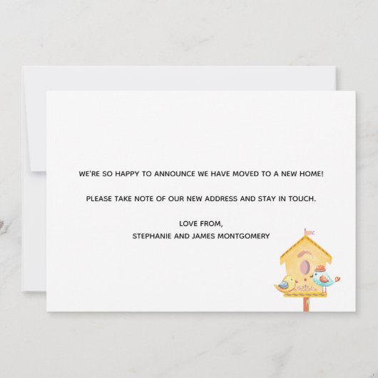 Carte de Faire-part de déplacement des maisons d'o (Dos)