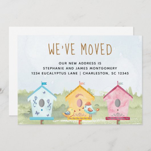 Carte de Faire-part de déplacement des maisons d'o (Devant / Derrière)