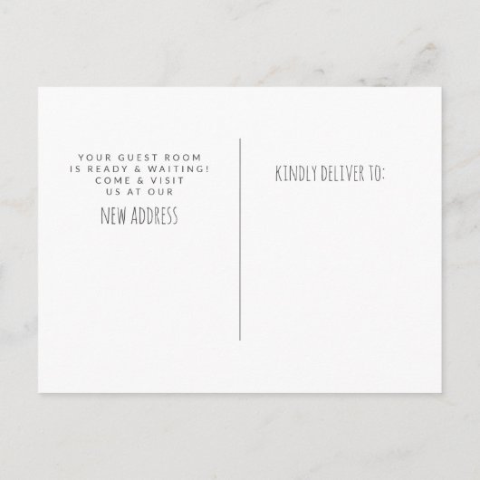 Carte de Faire-part de déplacement du panier de go (Dos)