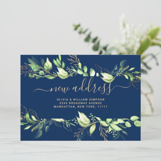 Carte de Faire-part de déplacement écologique mini (Debout devant)