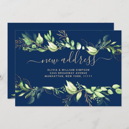 Carte de Faire-part de déplacement écologique mini (Devant / Derrière)