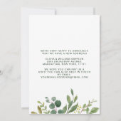 Carte de Faire-part de déplacement écologique mini (Dos)