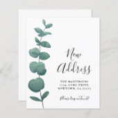 Carte de Faire-part de déplacement Eucalyptus Budg (Devant / Derrière)