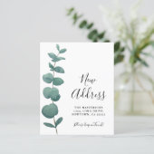 Carte de Faire-part de déplacement Eucalyptus Budg (Debout devant)