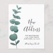 Carte de Faire-part de déplacement Eucalyptus Budg (Devant)