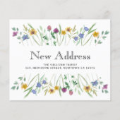 Carte de Faire-part de déplacement Floral Budget N (Devant)