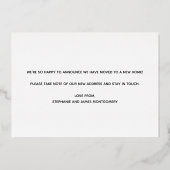 Carte de Faire-part de déplacement Gold Foil Empre (Verso)