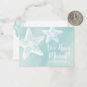 Carte de Faire-part de déplacement Watercolor Beac (Devant/Arrière en situation)