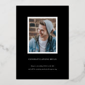 Carte de Faire-part de diplôme de cadre d'or Rose  (Verso)