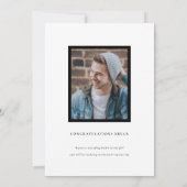 Carte de Faire-part de diplôme de la photo du cadr (Dos)