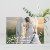 Carte de Faire-part de diplôme de photographie (Debout devant)