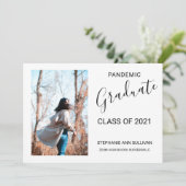 Carte de Faire-part de diplôme de photographie pan (Debout devant)