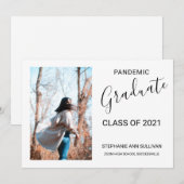 Carte de Faire-part de diplôme de photographie pan (Devant / Derrière)