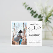 Carte de Faire-part de diplôme en photo pandémique (Debout devant)