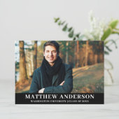 Carte de Faire-part de diplôme en photographie (Debout devant)