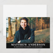 Carte de Faire-part de diplôme en photographie (Devant / Derrière)