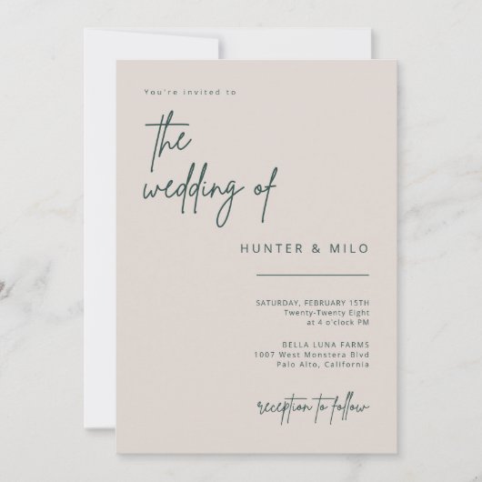 Carte de Faire-part de Faire-part de mariage de sc (Devant)