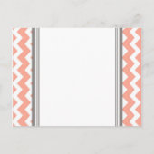 Carte de faire-part de fiançailles Corail Gris (Dos)