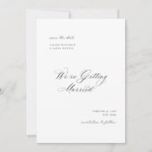 Carte de faire-part de fiançailles et de mariage à (Devant)