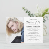 Carte de faire-part de funérailles photo Celebrati (Debout devant)