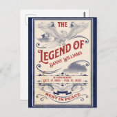 Carte de faire-part de funérailles pour ancien com (Devant / Derrière)