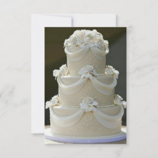 Carte de faire-part de gâteau de mariage