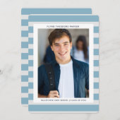 Carte de faire-part de graduation de cadre moderne (Devant / Derrière)
