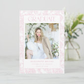 Carte de Faire-part de graduation de la photo de T (Debout devant)
