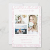 Carte de Faire-part de graduation de la photo de T (Dos)