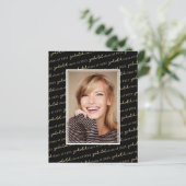 Carte de Faire-part de graduation photo de script (Debout devant)