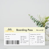 Carte de Faire-part de grossesse à thème (Jaune) (Debout devant)