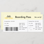 Carte de Faire-part de grossesse à thème (Jaune) (Devant / Derrière)