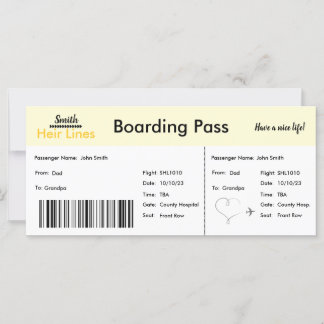 Carte de Faire-part de grossesse à thème (Jaune)