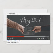 Carte de faire-part de grossesse à thème YouTube (Devant)