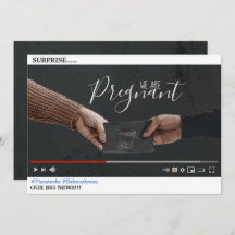 Carte de faire-part de grossesse à thème YouTube