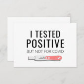 Carte de Faire-part de grossesse amusante pour le  (Devant / Derrière)