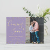 Carte de Faire-part de grossesse Confetti sur viol (Debout devant)