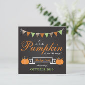 Carte de Faire-part de grossesse d'automne citroui (Debout devant)