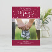 Carte de Faire-part de grossesse de Noël de canneb (Debout devant)