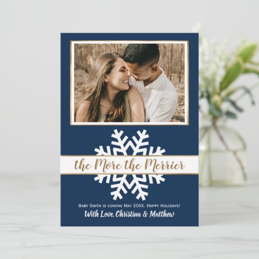 Carte de Faire-part de grossesse de Noël de la Mar (Debout devant)