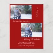 Carte de Faire-part de grossesse de Noël rouge (Devant)