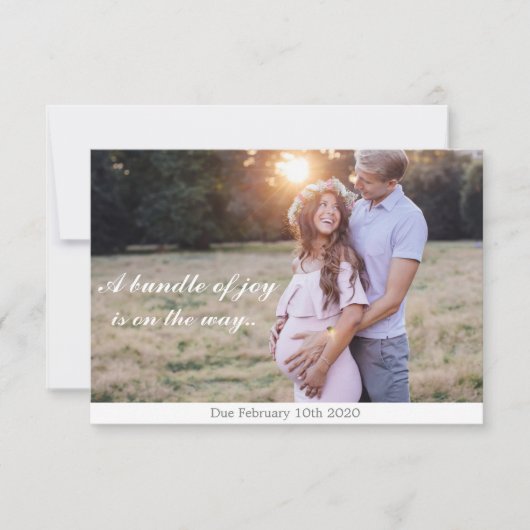 Carte de Faire-part de grossesse douce (Devant)