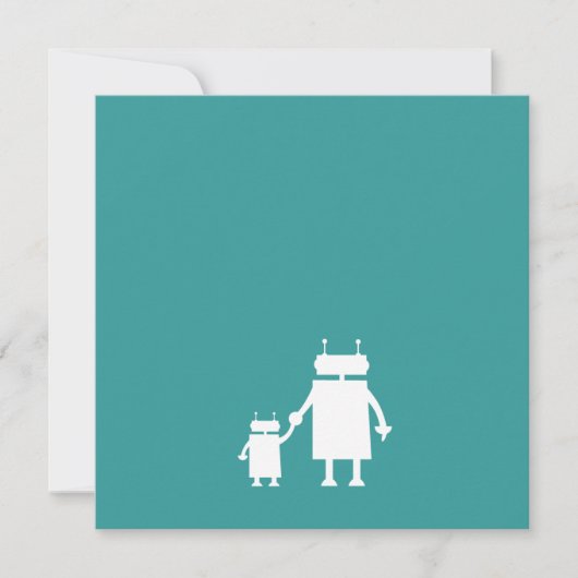 Carte de Faire-part de grossesse d'un robot (Devant)