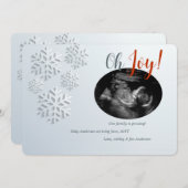 Carte de Faire-part de grossesse hivernale (Devant / Derrière)