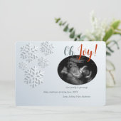 Carte de Faire-part de grossesse hivernale (Debout devant)