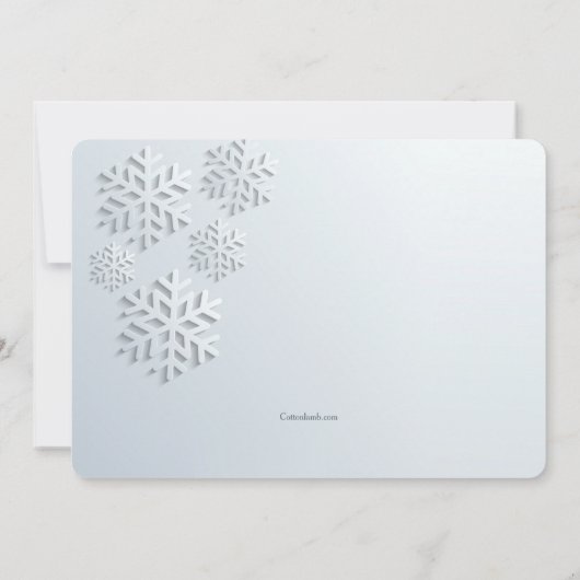 Carte de Faire-part de grossesse hivernale (Dos)