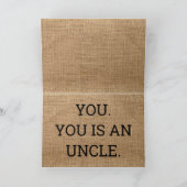 Carte de Faire-part de grossesse oncle pour frère (Intérieur)